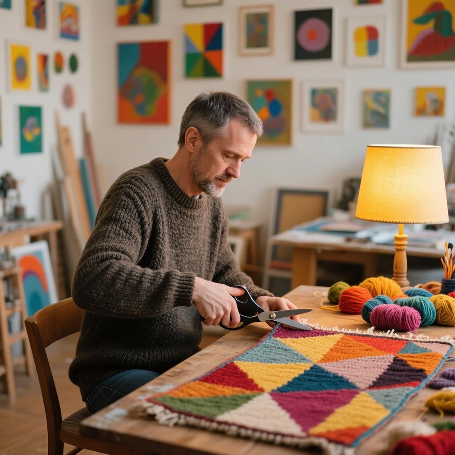 Tela de Tufting Premium Czoynife 101.6x101.6 cm con Líneas Marcadas