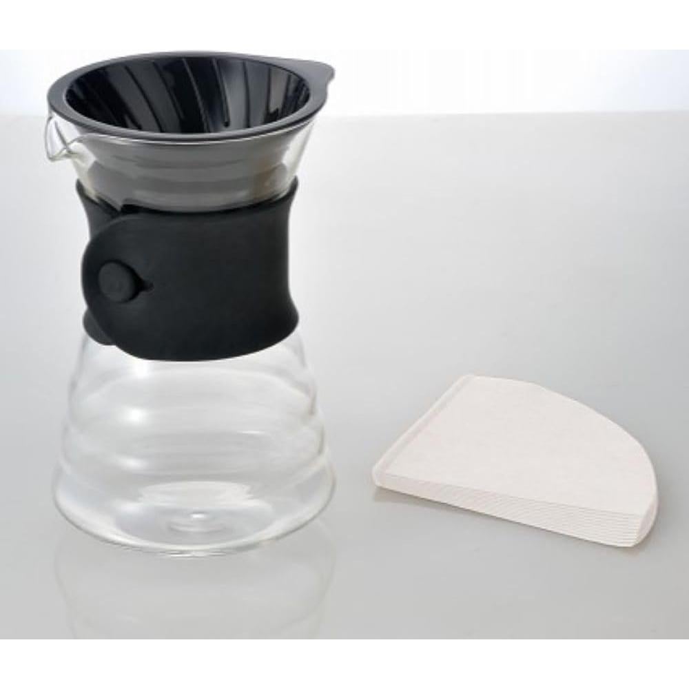 Decantador de café Hario V60 700ml Vidrio Negro con Filtro