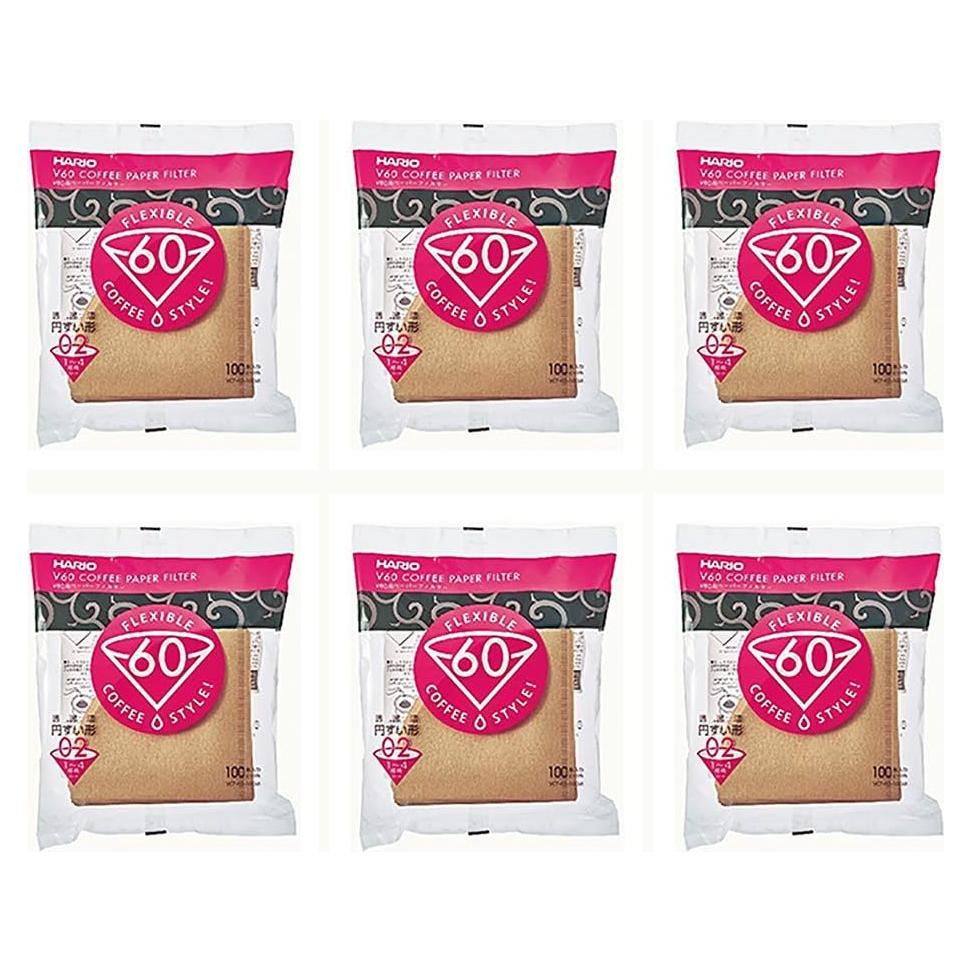 Filtros de Papel Natural Hario VCF-02-100M - 600 Piezas