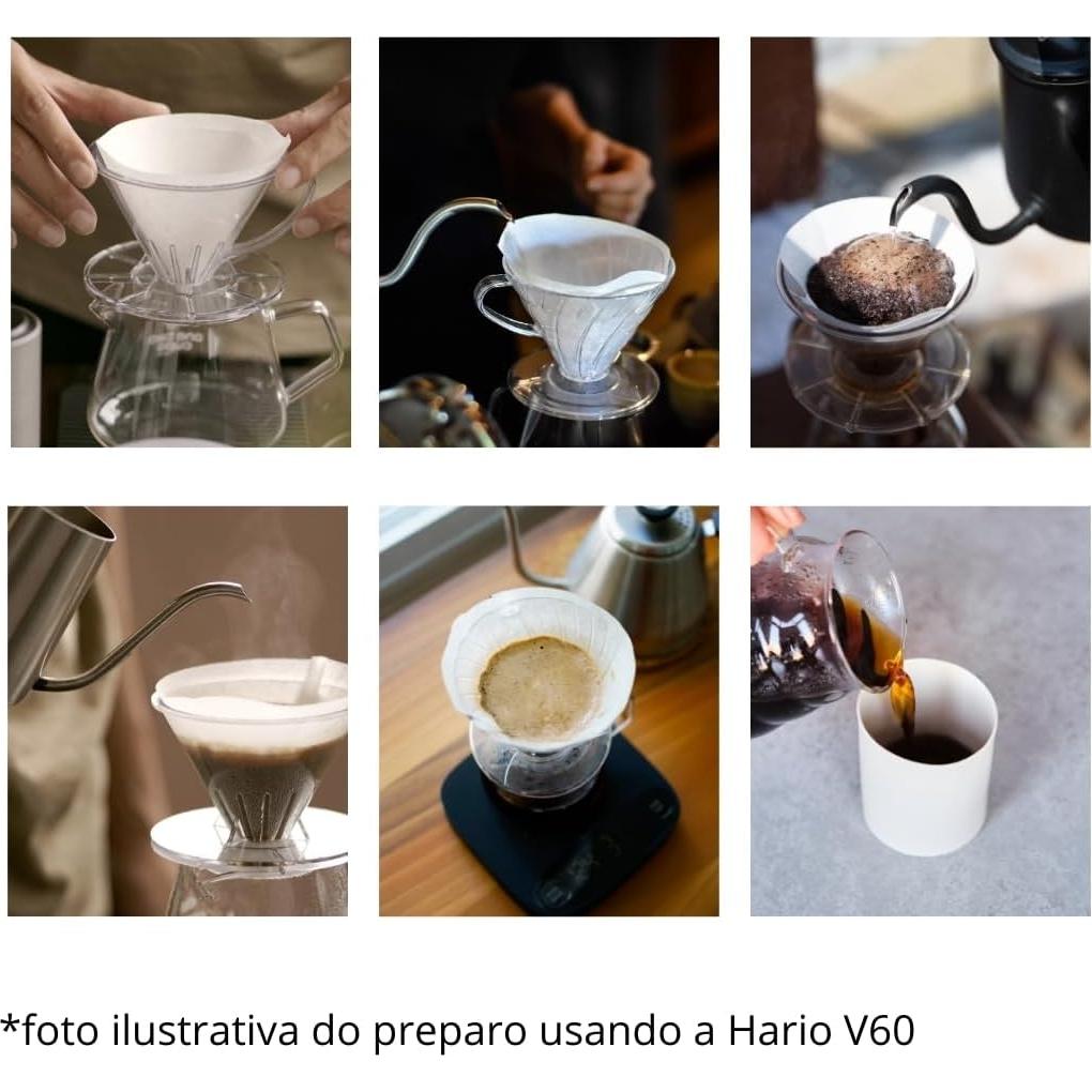Filtro de Papel para Café Hario V60 Tamaño 01 - 200 Piezas