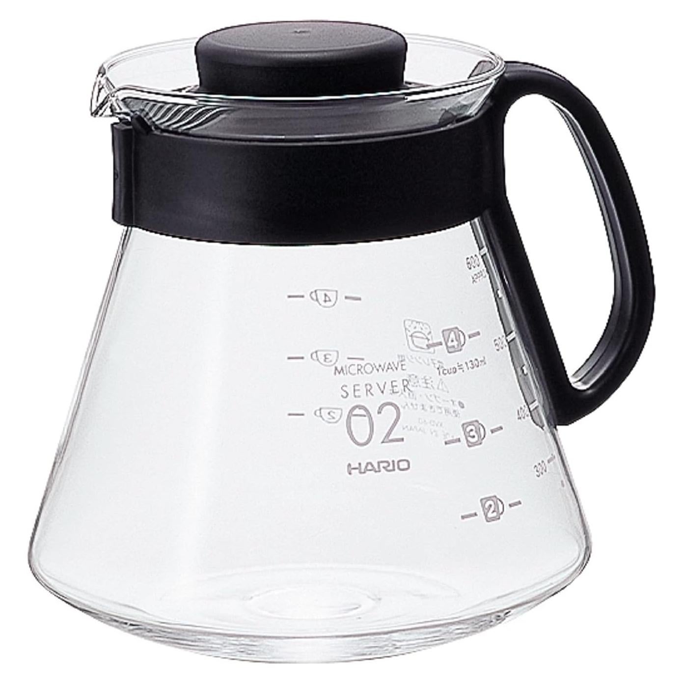 Servidor de Café Hario V60 Cristal 600ml Japonés