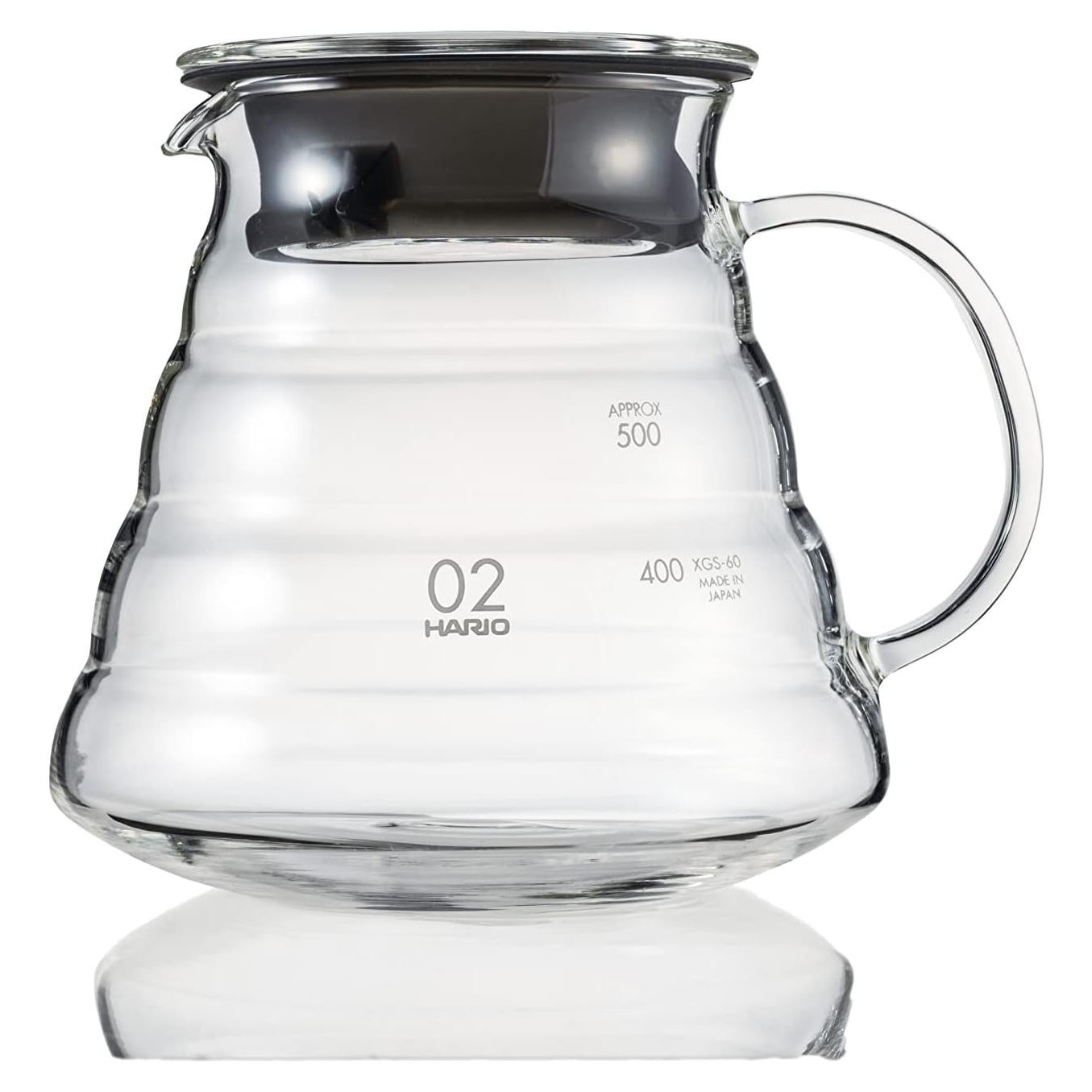 Servidor de Café de Cristal Hario 600ml Resistente al Calor