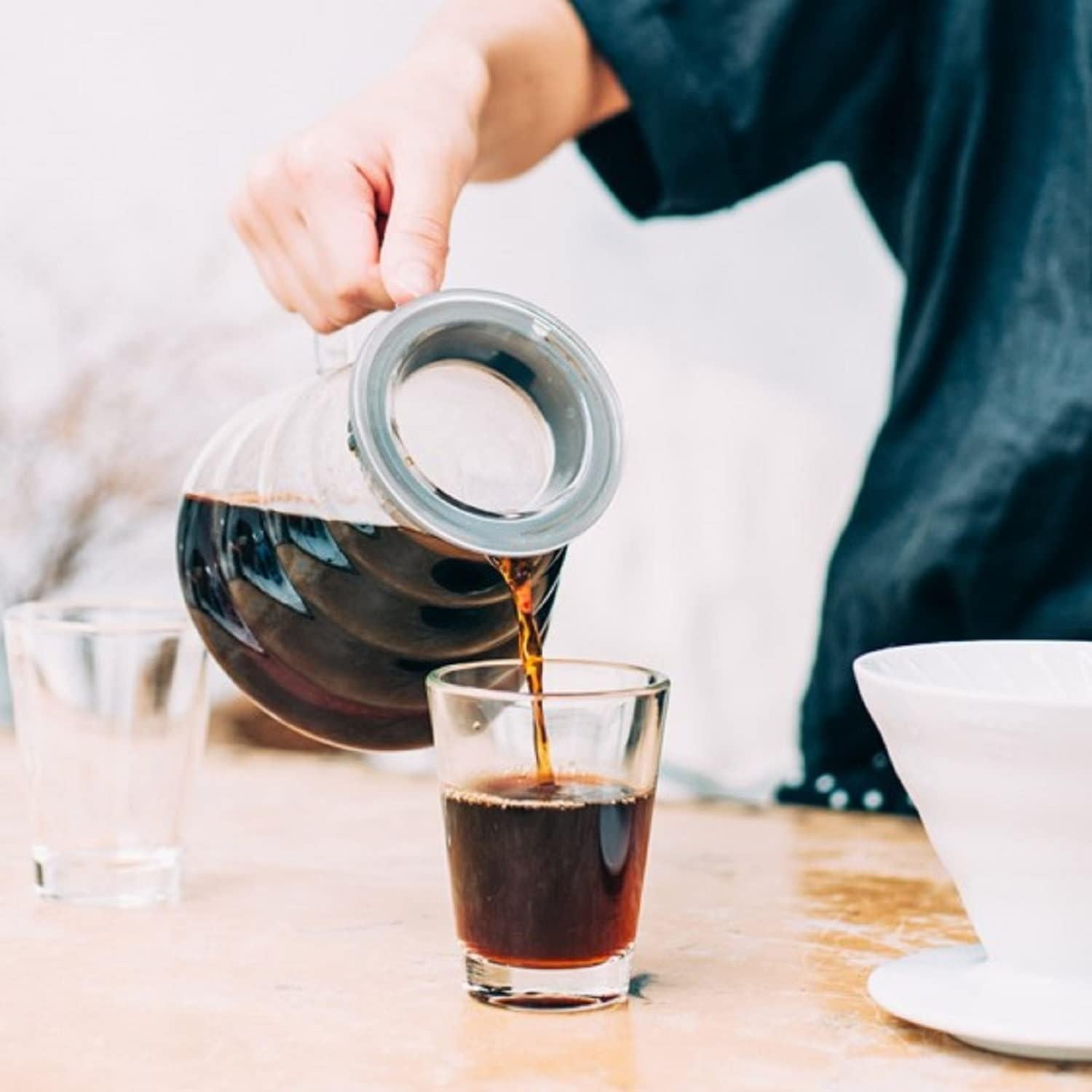 Servidor de Café de Cristal Hario 600ml Resistente al Calor