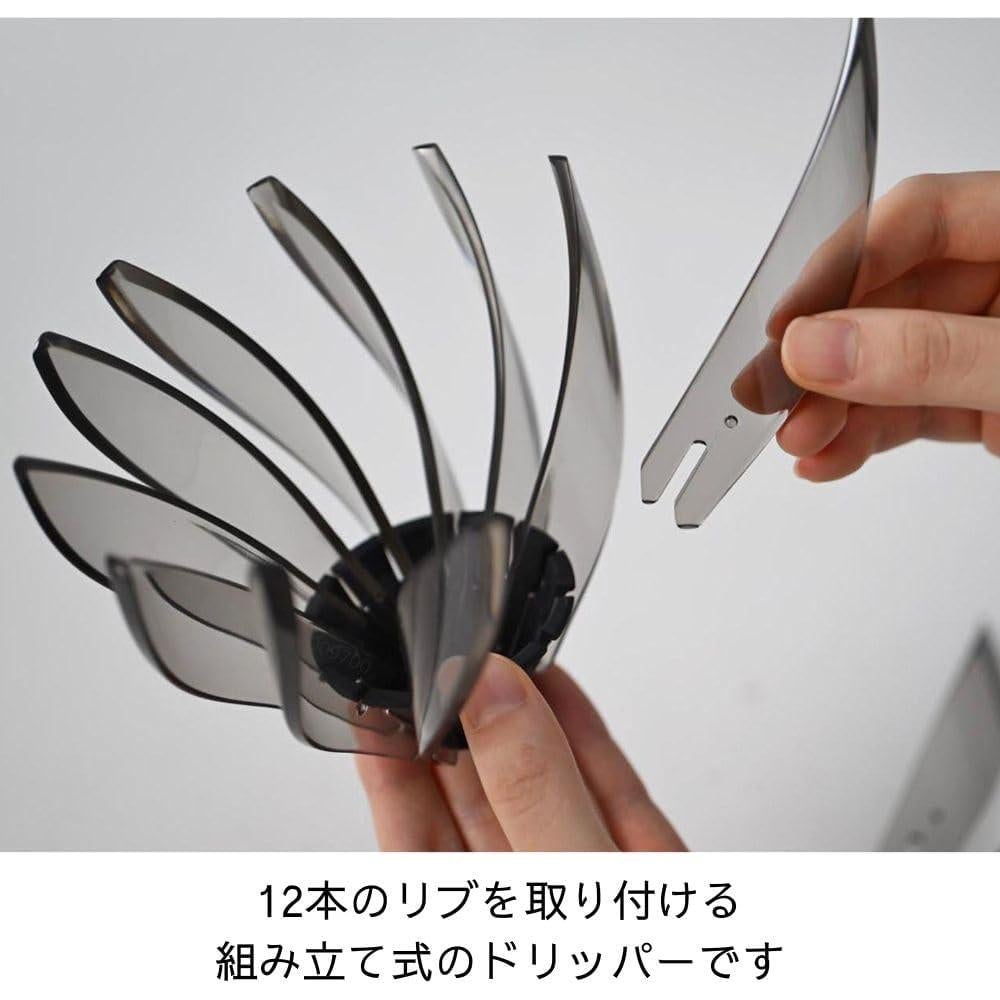 Cafetera Goteo Hario V60 Suiren 02 Negro Transparente 210g