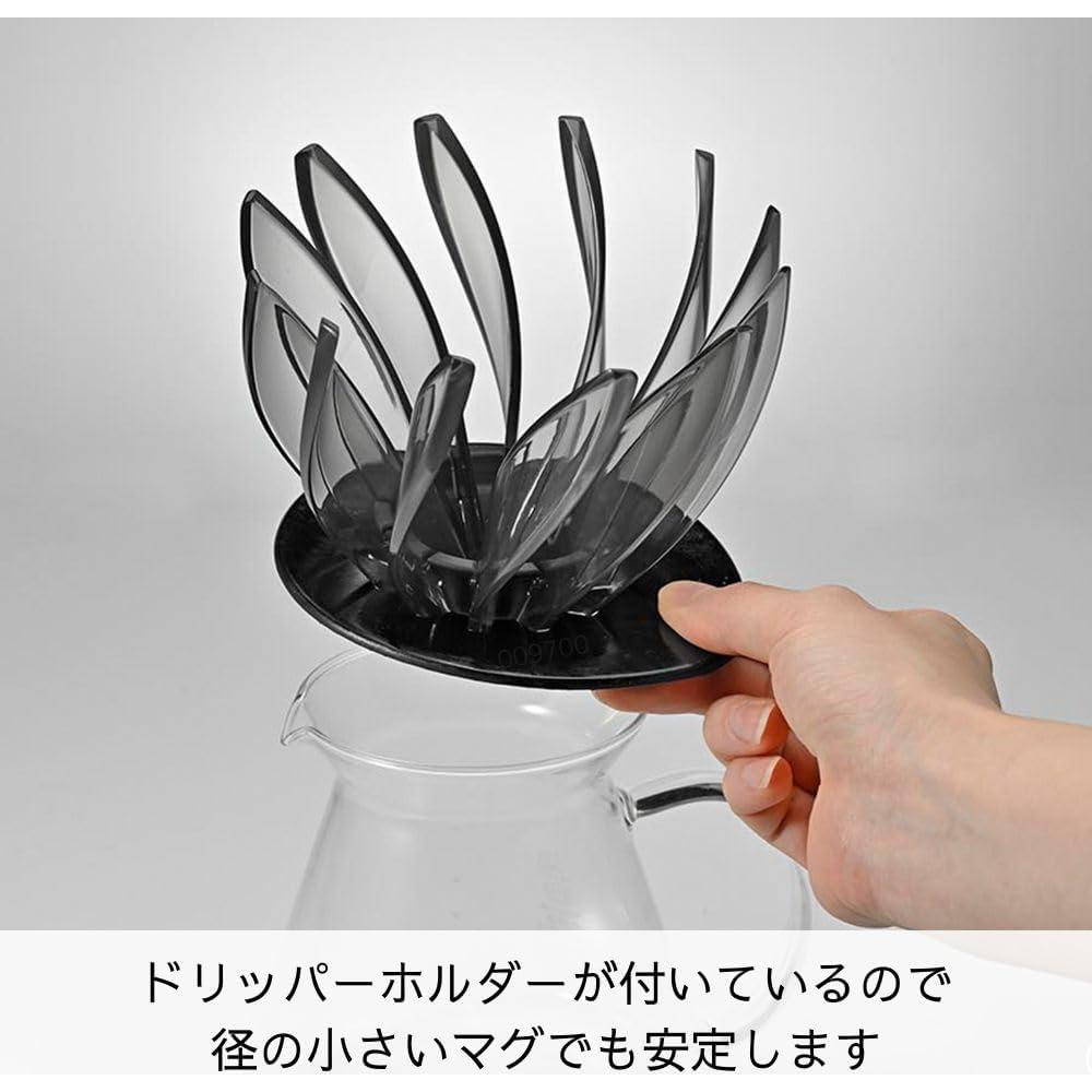 Cafetera Goteo Hario V60 Suiren 02 Negro Transparente 210g