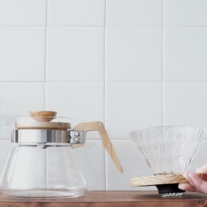 Servidor de Café Hario V60 600ml Madera de Olivo