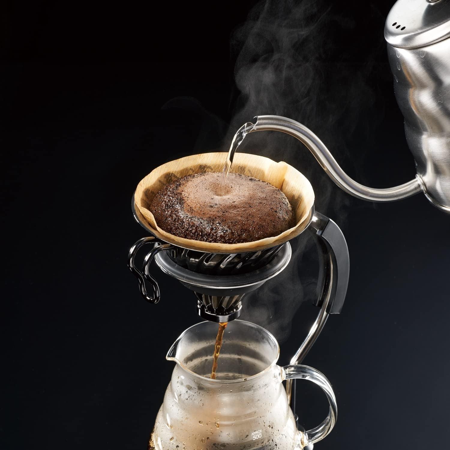 Goteador de Café Hario V60 Metal 02 Negro Mate Apto Lavavajillas