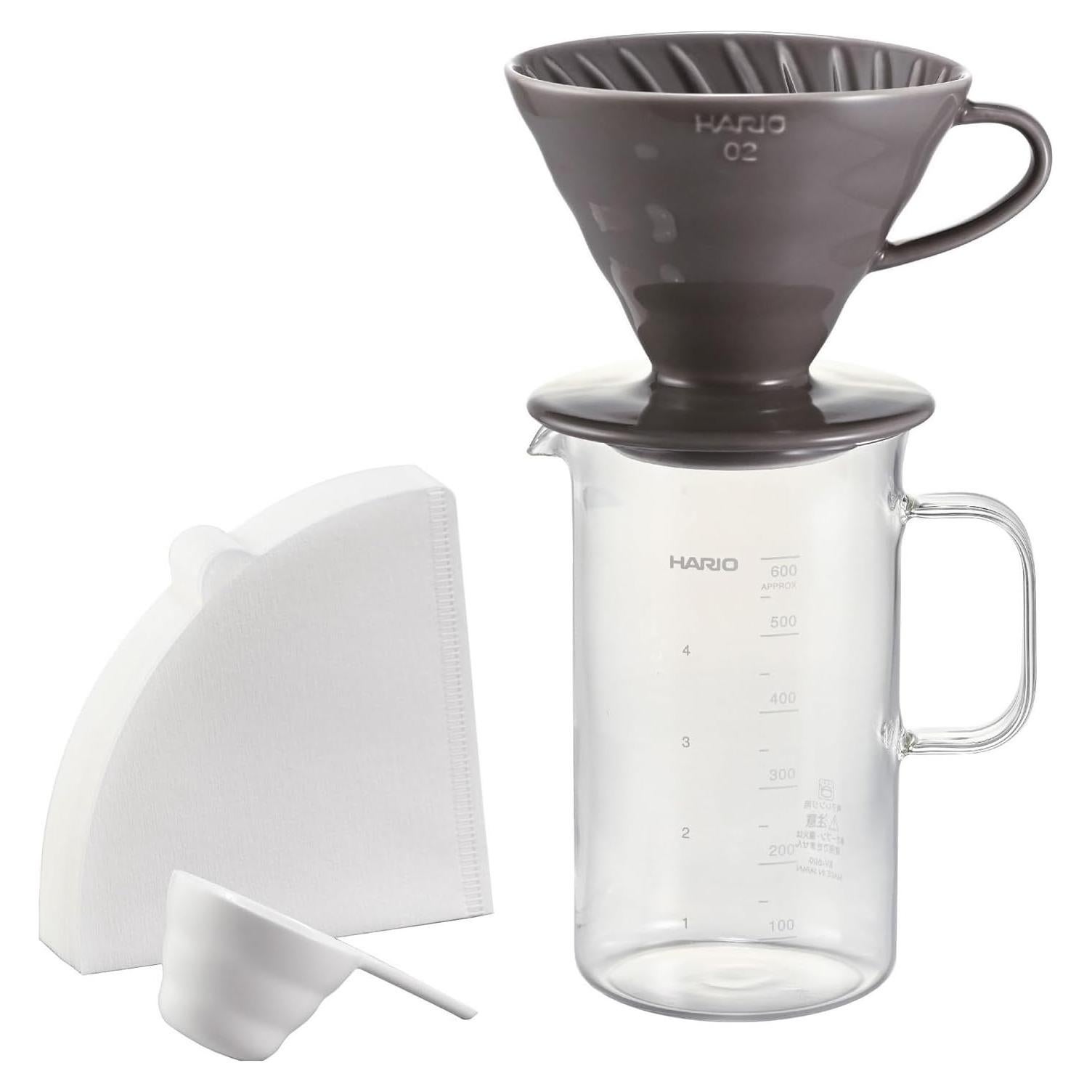 Juego de Goteador y Servidor HARIO BVD-3012-GR 600ml Gris