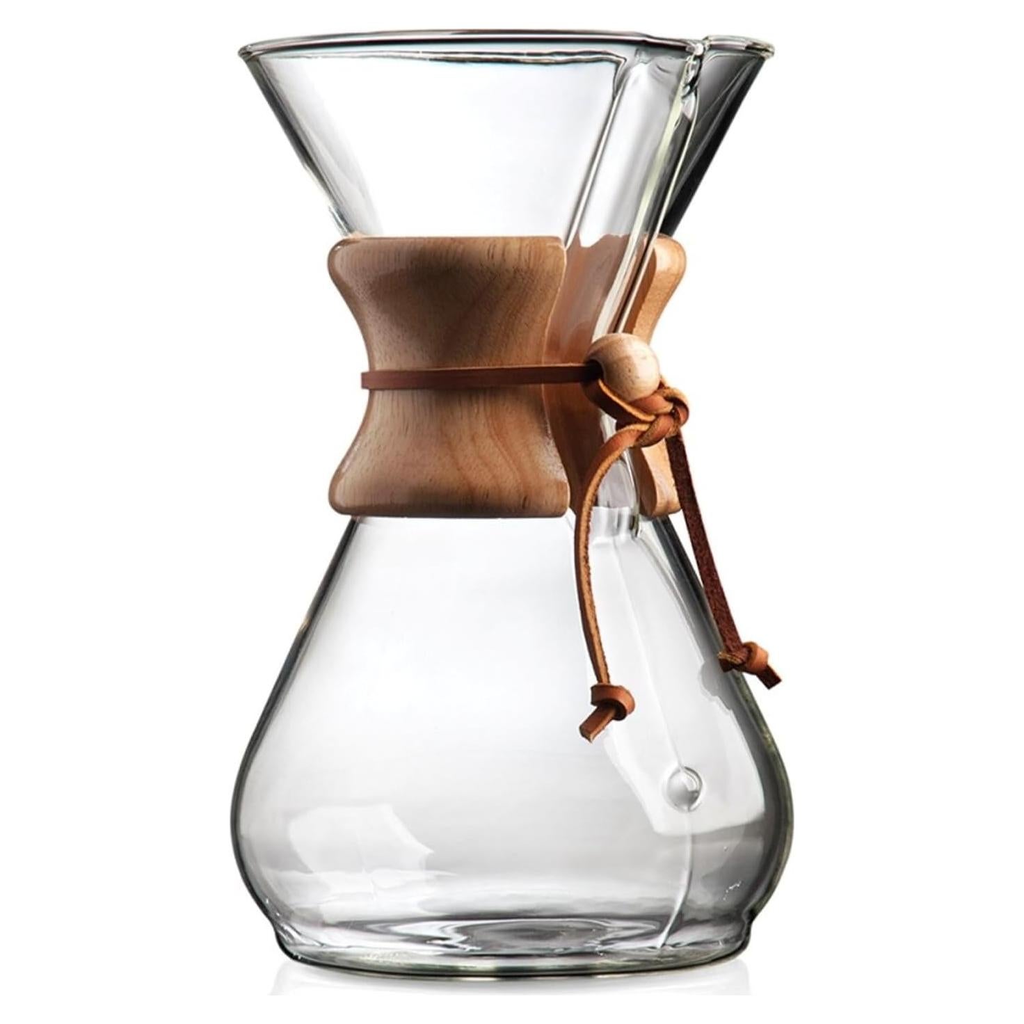 Cafetera Chemex Pour-Over Clásica 10 Tazas - Vidrio Borosilicato