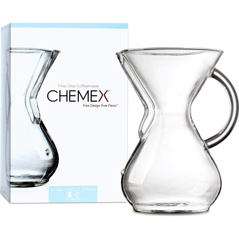 Cafetera Chemex Pour-Over de Vidrio - 6 Tazas - Modelo CM-6GH