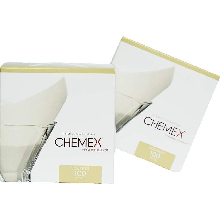 Filtros Cuadrados Chemex - 200 Unidades - Papel Sostenible