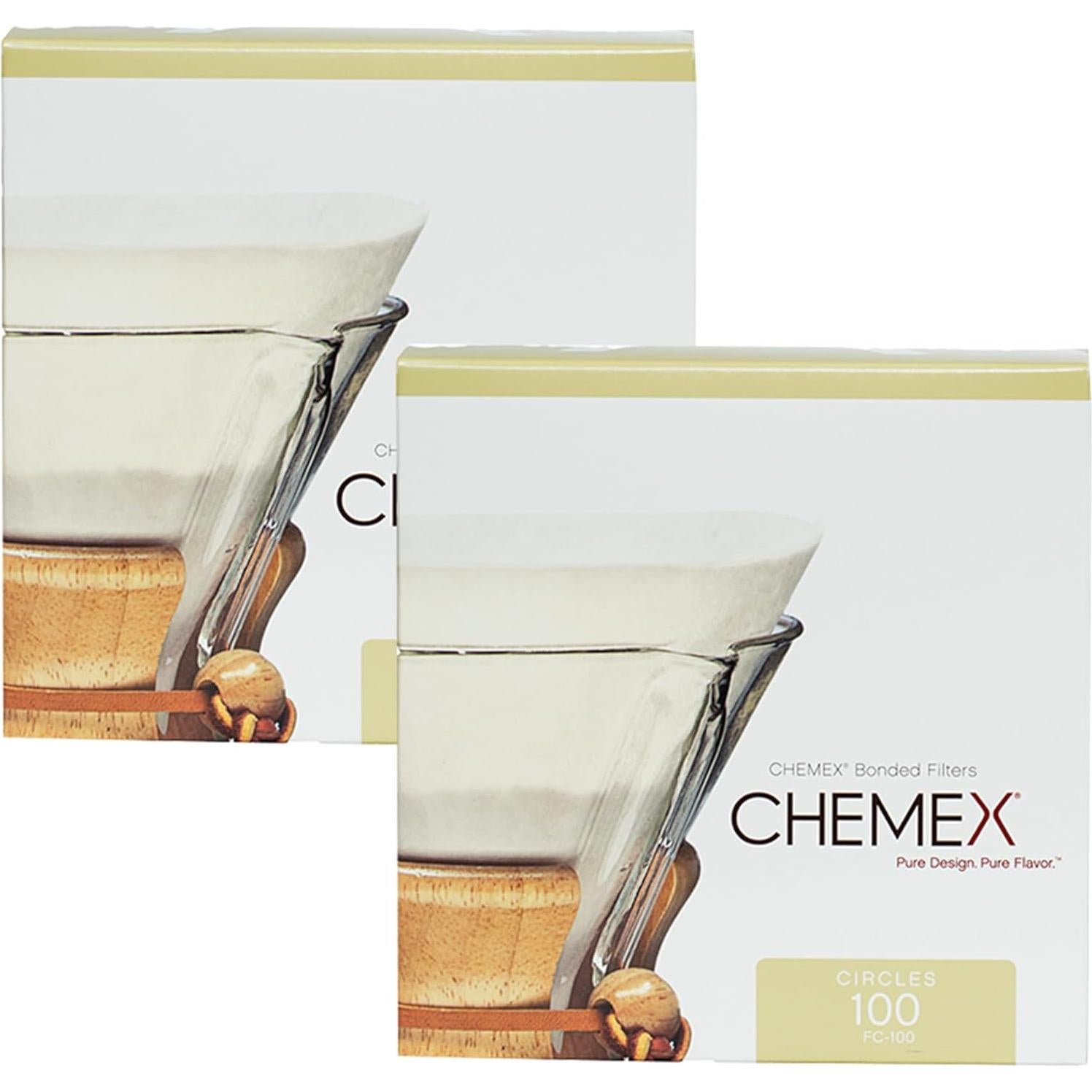 Filtros de Café Chemex Bonded Círculo 100 ct - 2 Paquetes
