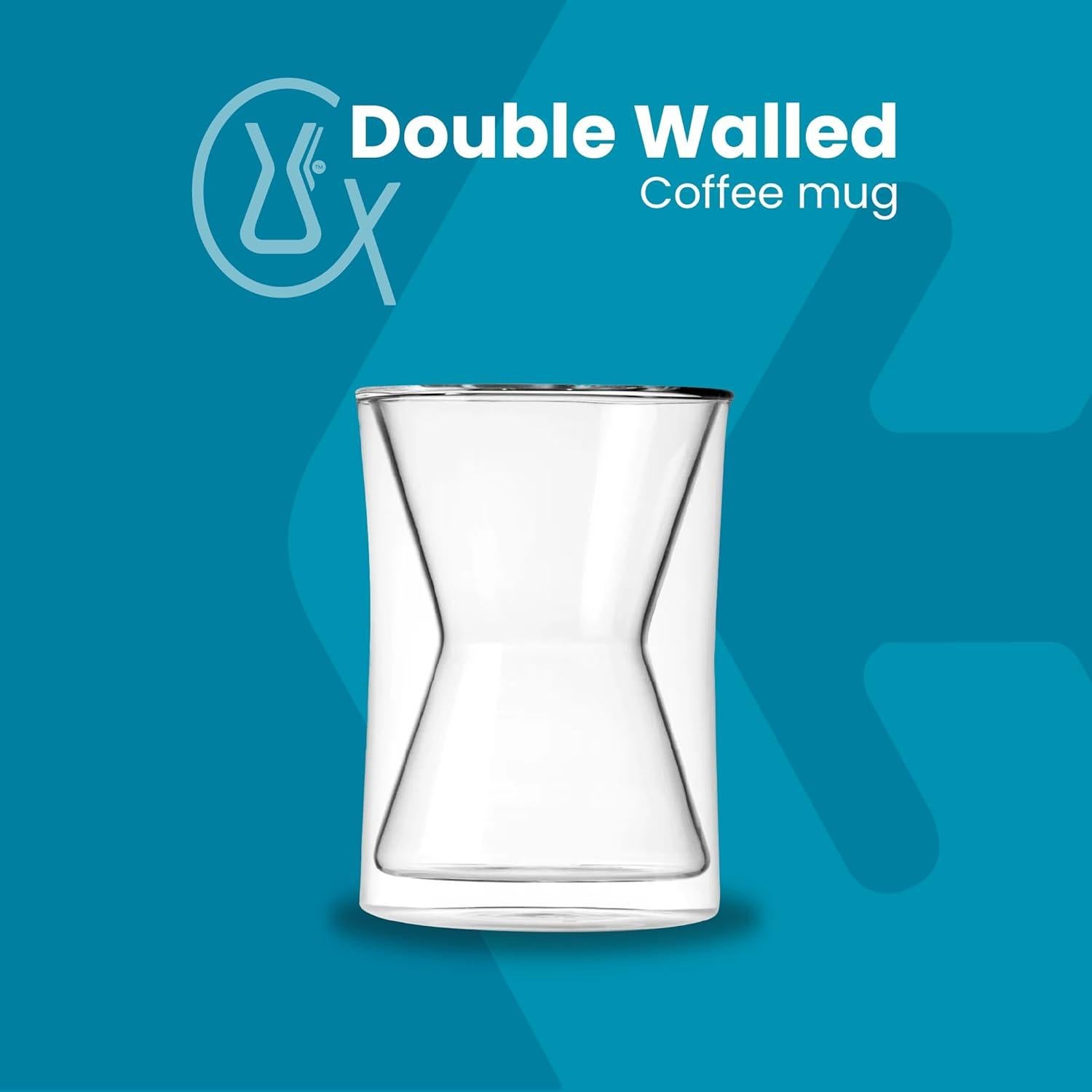 Taza de Doble Pared Chemex - Vidrio Reutilizable 289g
