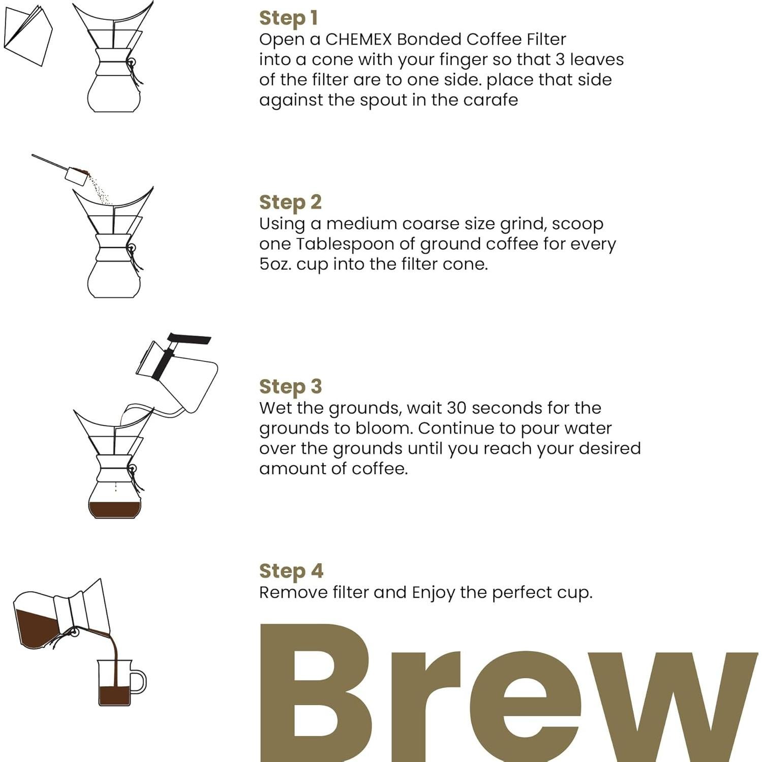 Filtros de Café Chemex Bonded - 100 Unidades - Circulares