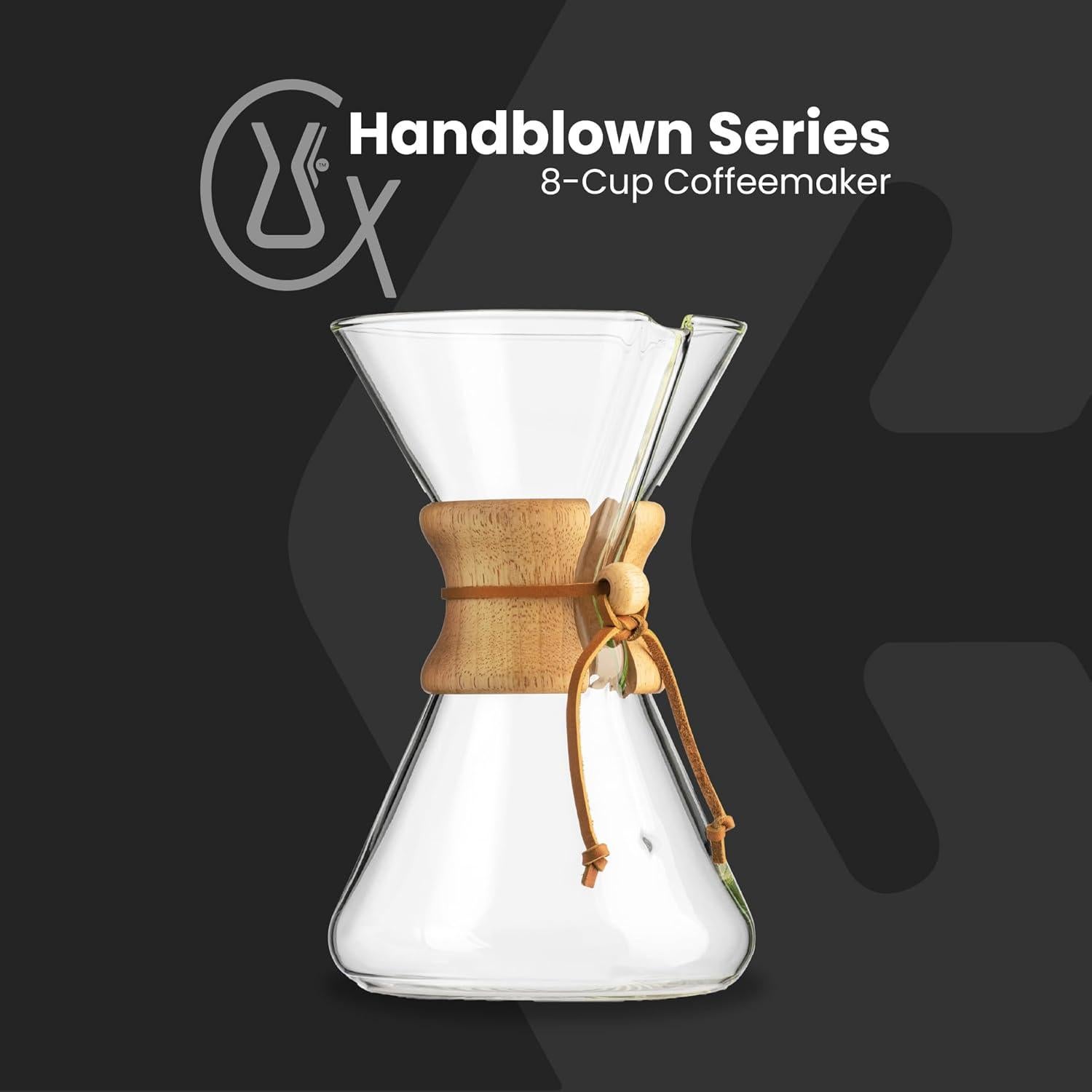 Cafetera Chemex Pour-Over 8 Tazas - Vidrio Borosilicato