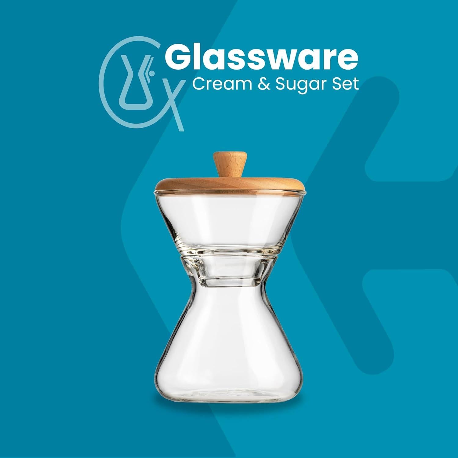 Juego de Azúcar y Crema CHEMEX de Vidrio Soplado - 2 Piezas