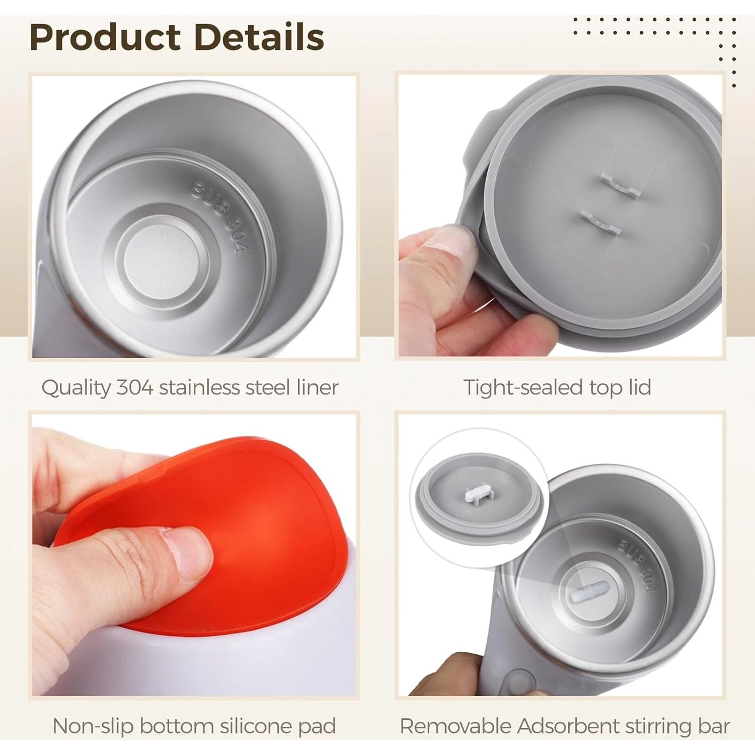 Taza de café auto mezcladora Lnrueg 393.7ml 2 piezas