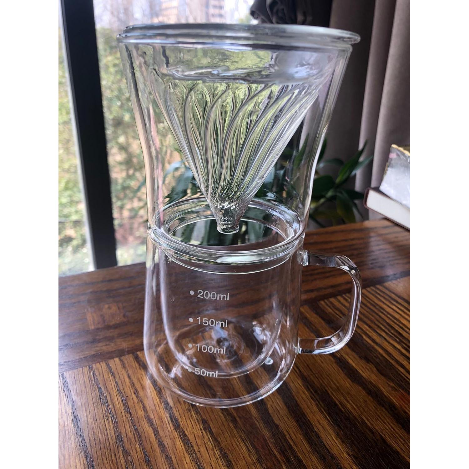 Cafetera de Goteo TaiLake - Filtro de Vidrio Vortex 1 Taza