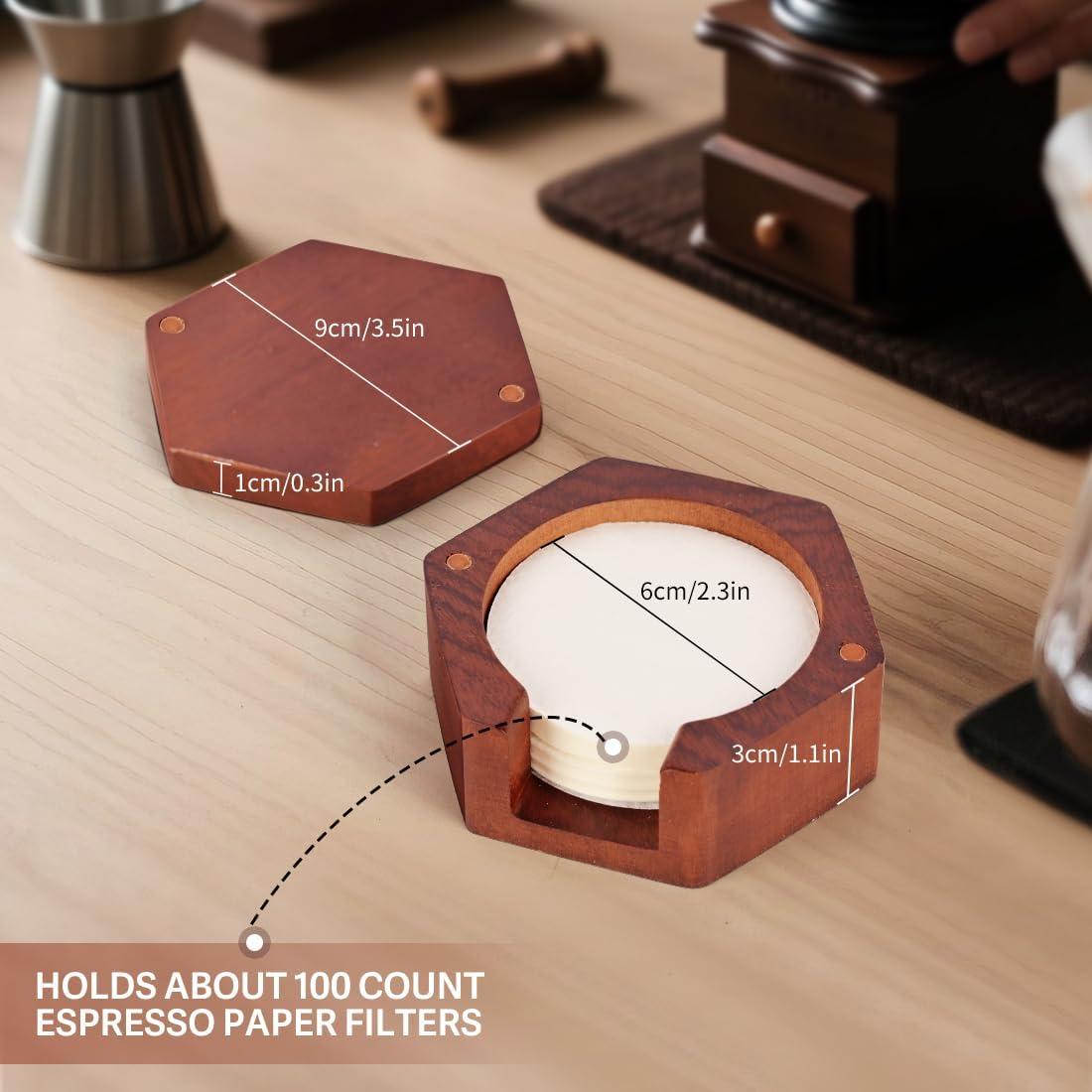 Soporte de Filtros de Café Espresso CAFEMASY Madera 100 Filtros