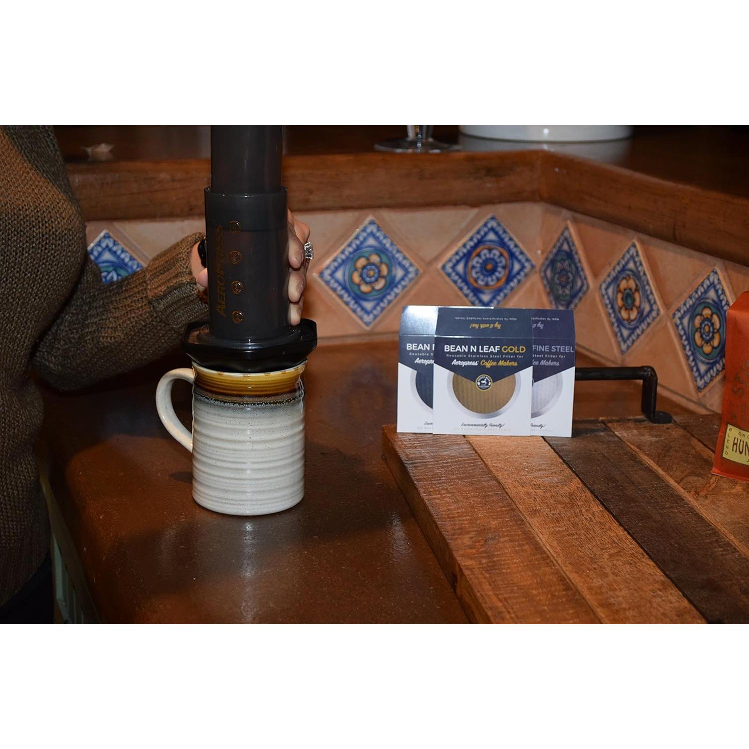 Paquete de 2 Filtros de Acero Inoxidable AeroPress Coffee Bean