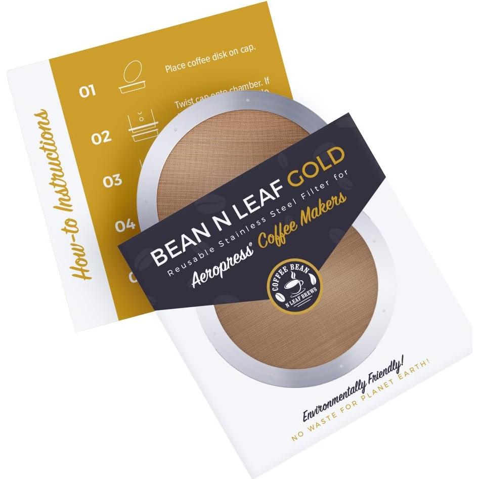 Paquete de 2 Filtros de Acero Inoxidable AeroPress Coffee Bean