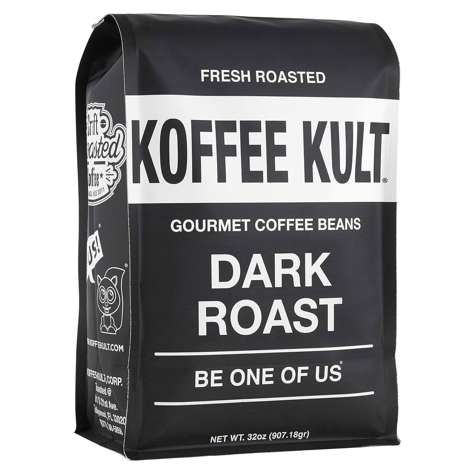 Café de Grano Entero Tostado Oscuro Koffee Kult 32oz Gourmet