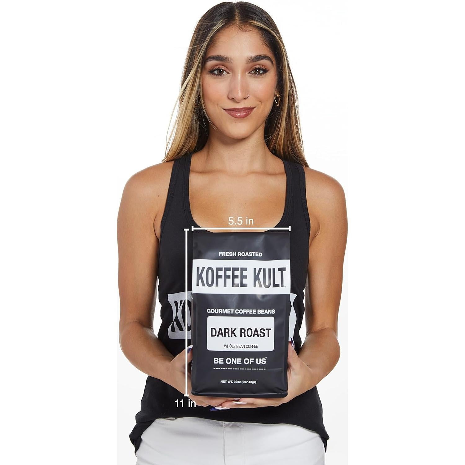 Café de Grano Entero Tostado Oscuro Koffee Kult 32oz Gourmet
