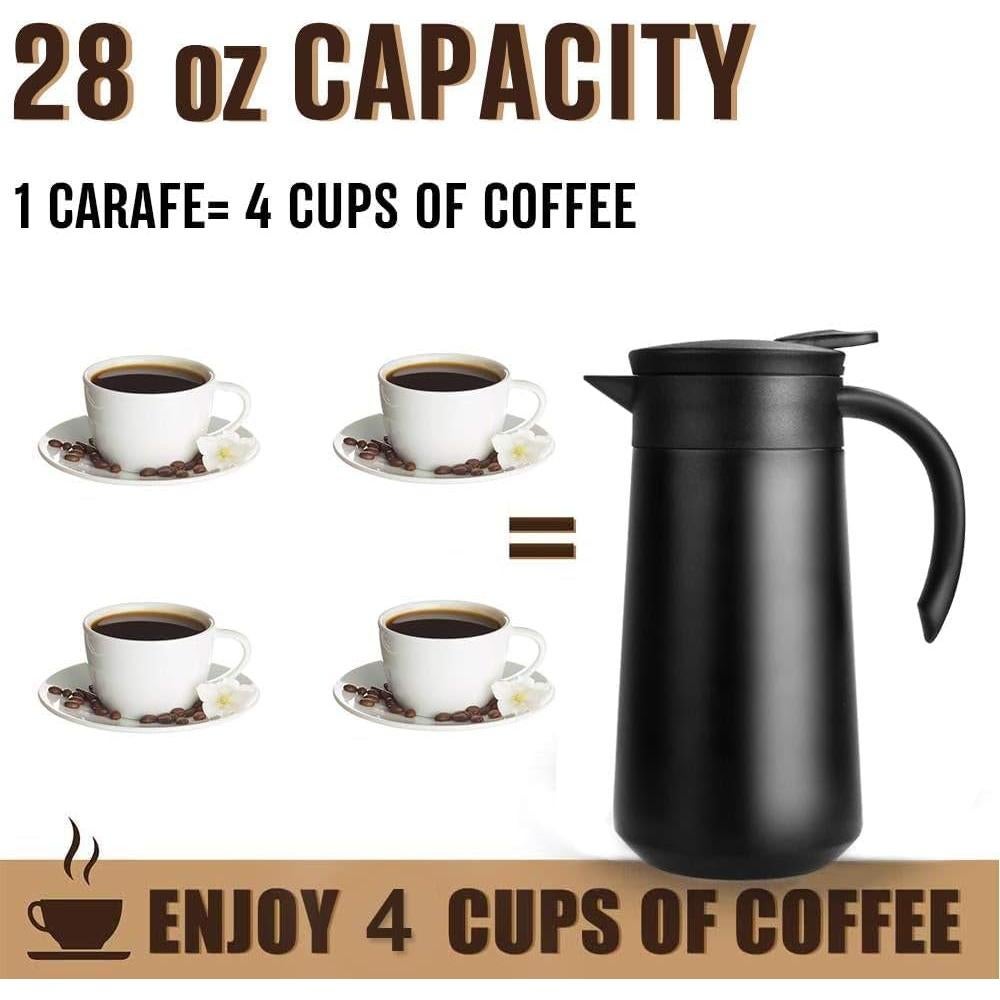 Carafe de café GearRoot 28oz acero inoxidable - Paquete de 2
