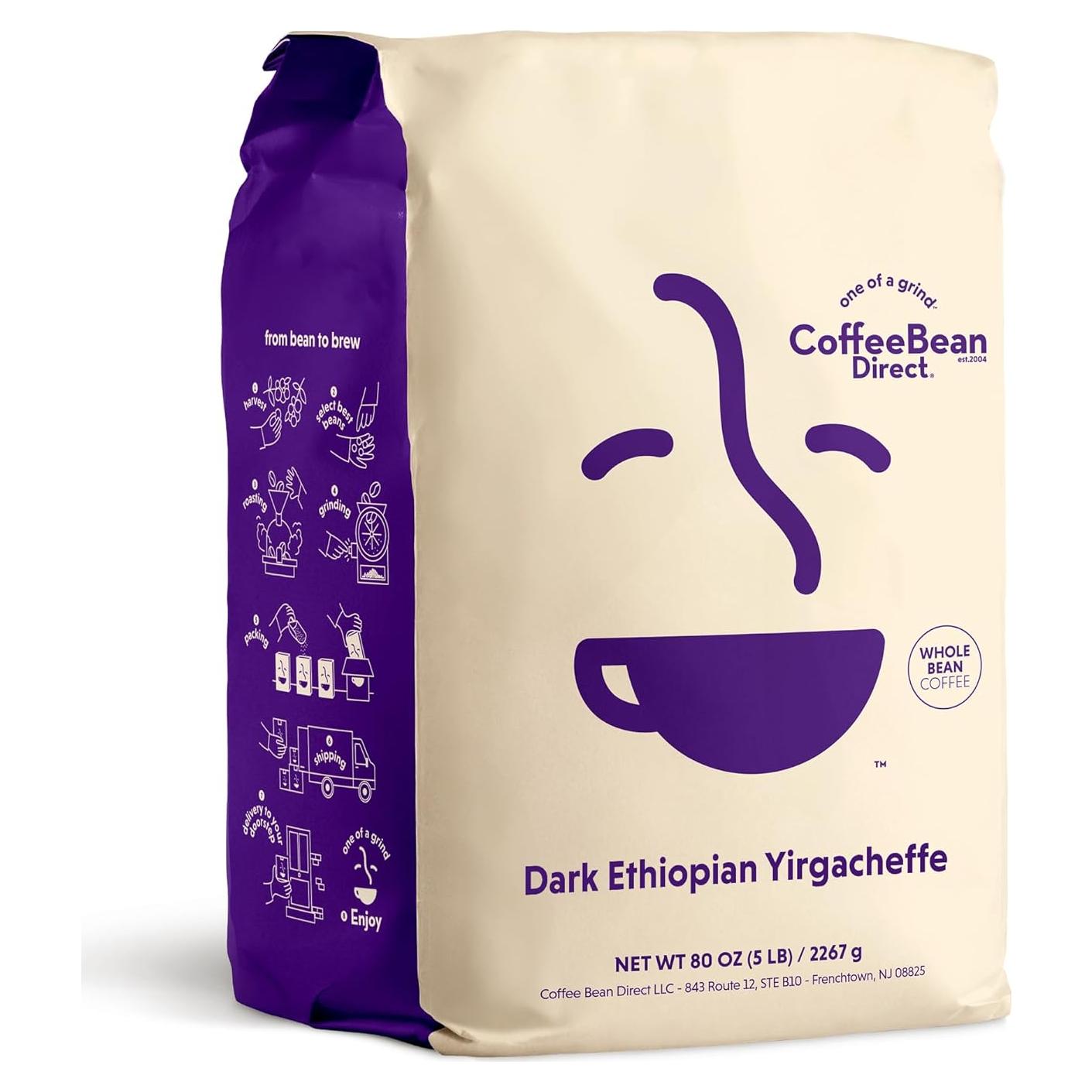 Café en Grano Tostado Oscuro Yirgacheffe Etiopía 2267g