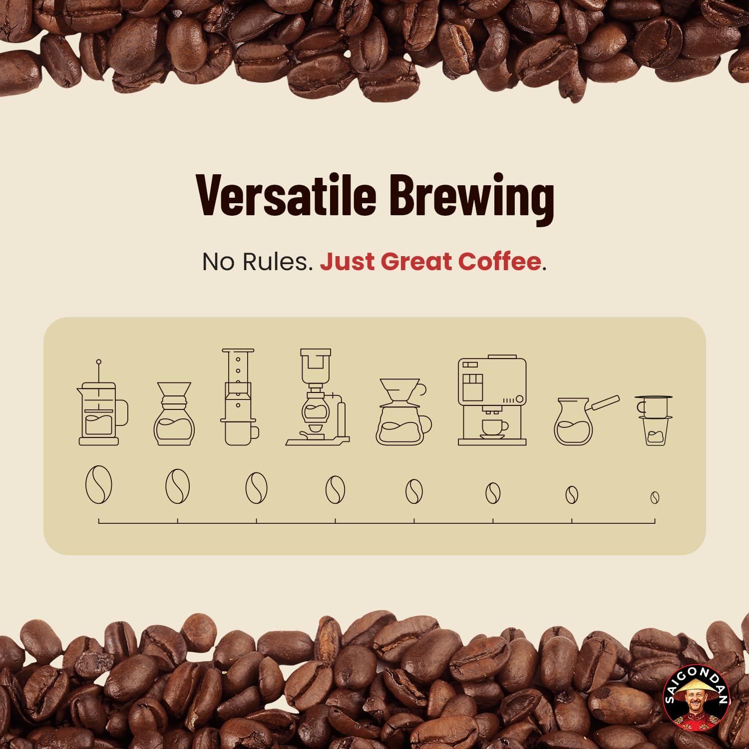 Café en Grano Saigondan Aventura 340g - 100% Robusta Vietnamita