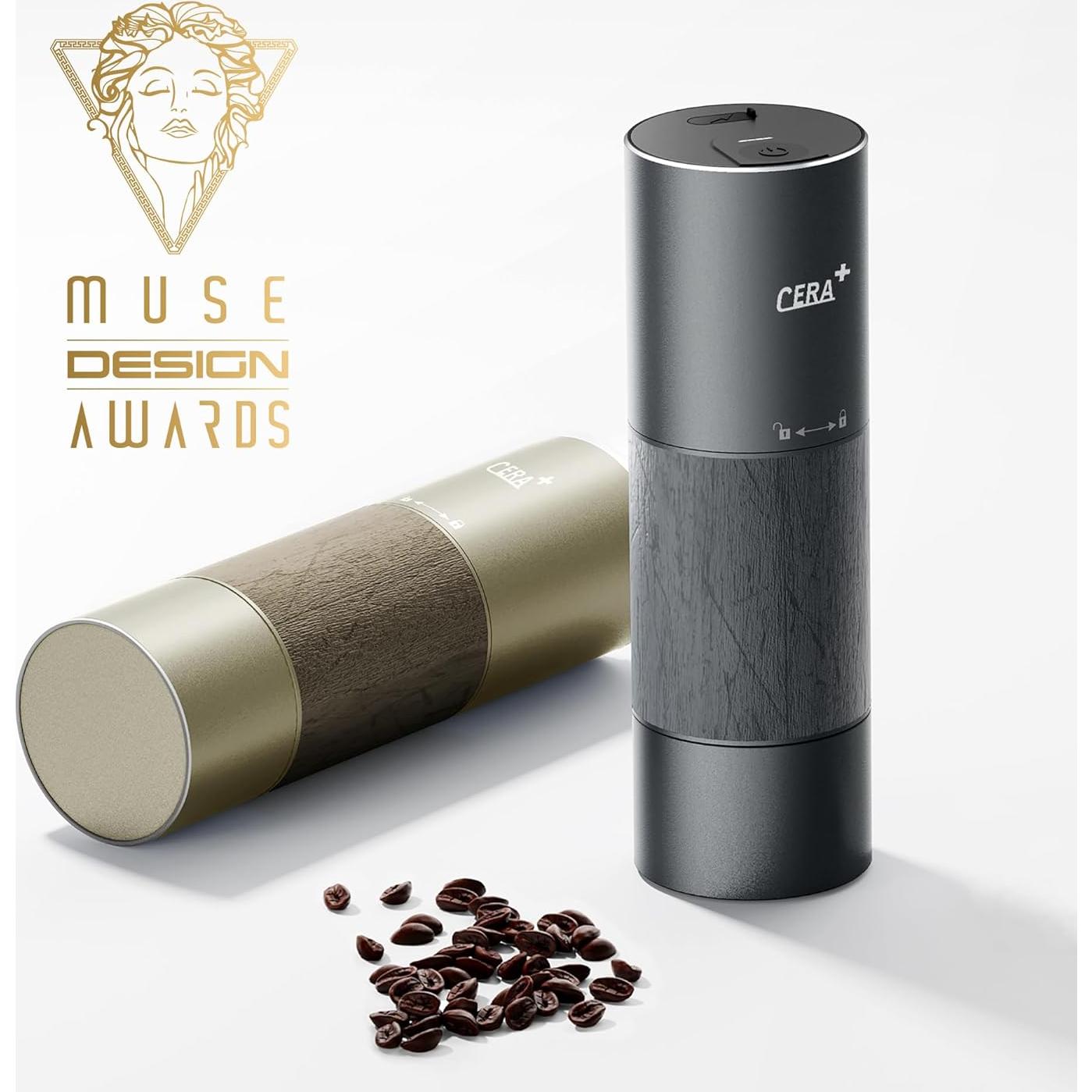 Molinillo de Café Eléctrico CERA+ Oro Portátil 20g