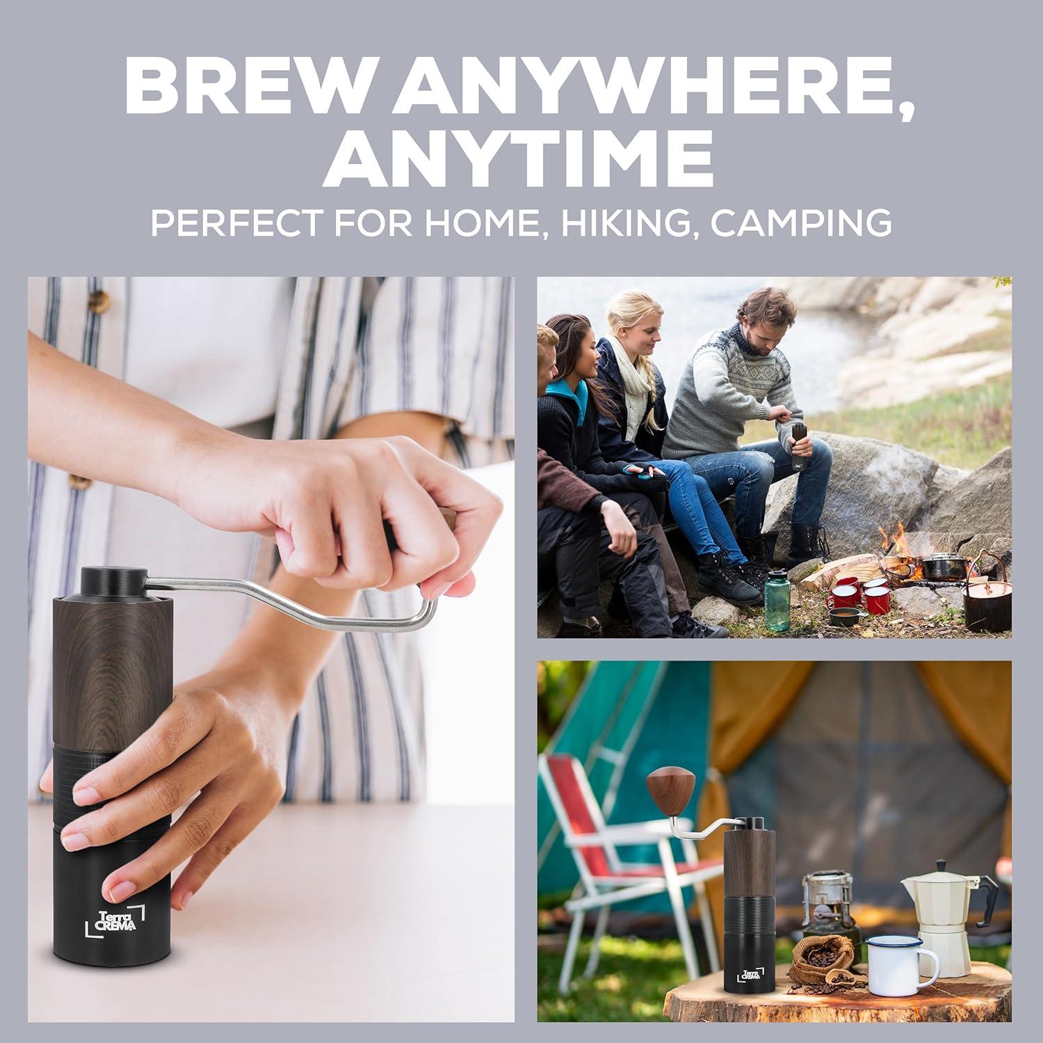 Molino de Café Manual Terra CREMA TC1 - Acero Inoxidable, 0.53 kg