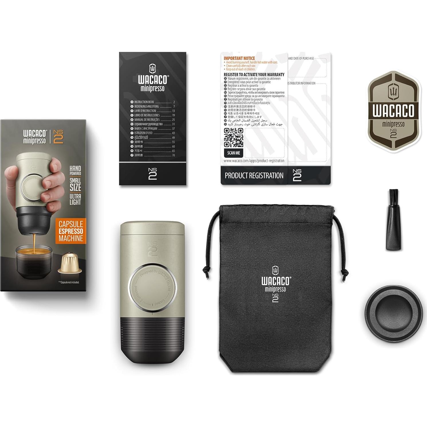 Máquina de Espresso Portátil WACACO Minipresso NS2 18 Bar