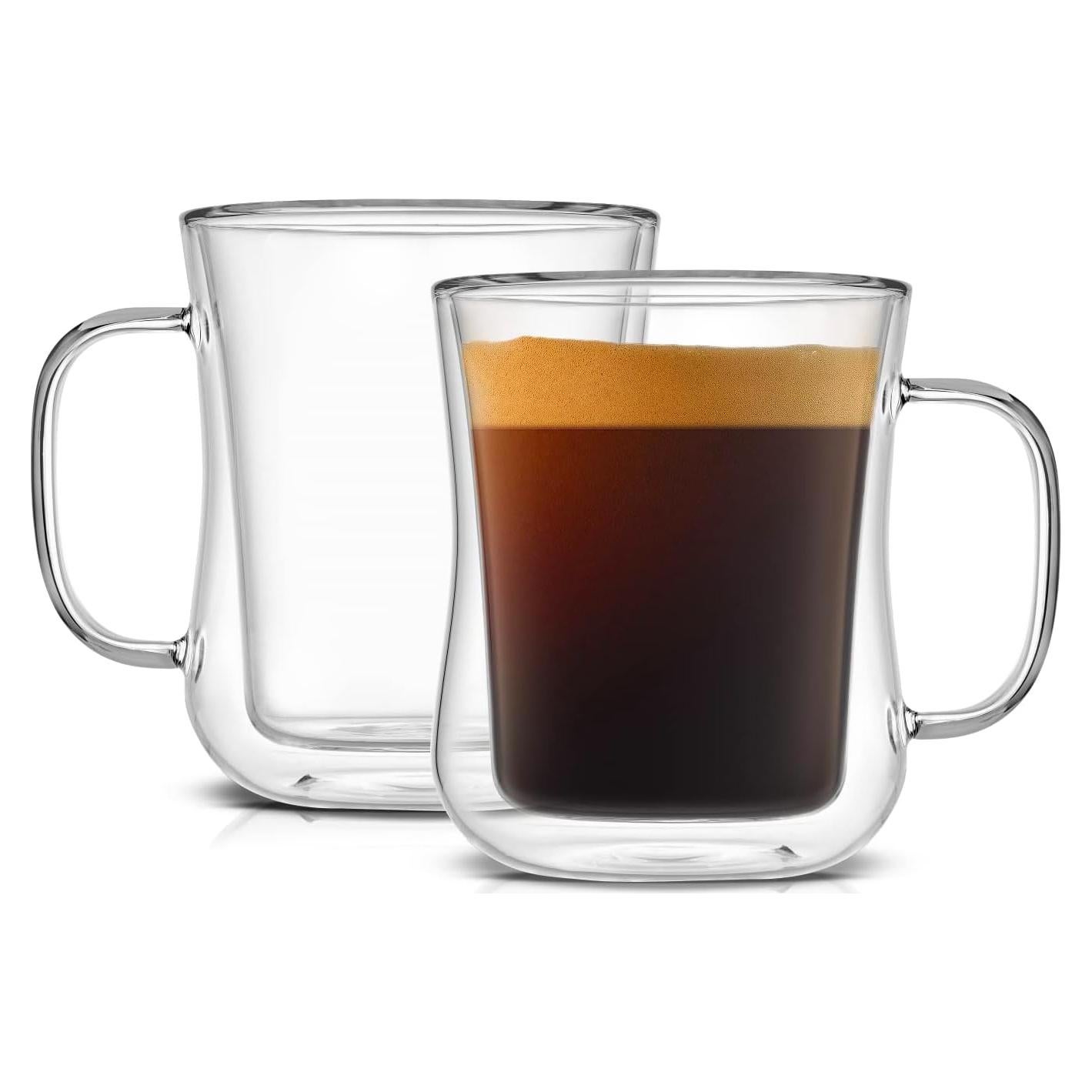 Tazas de Café de Doble Pared JoyJolt - 368ml Juego de 2
