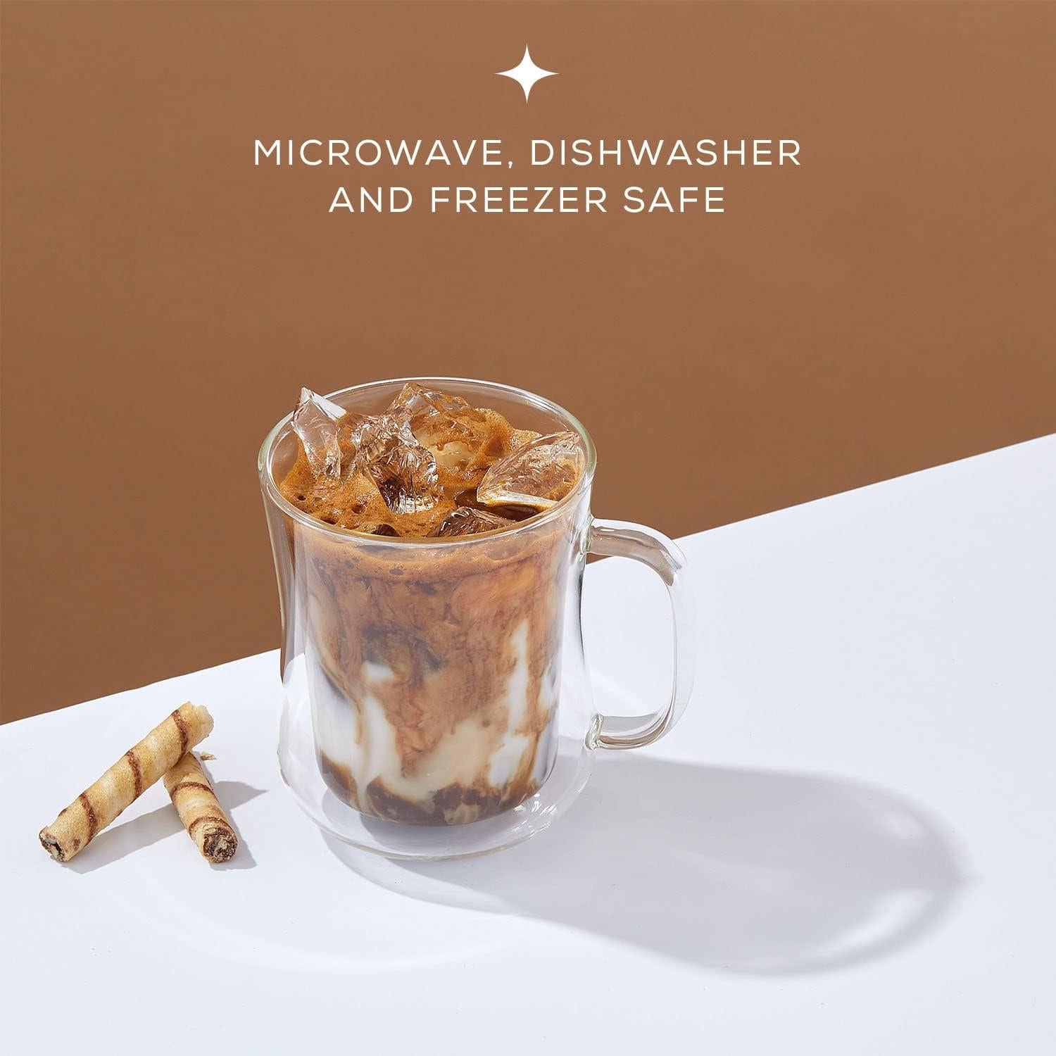 Tazas de Café de Doble Pared JoyJolt - 368ml Juego de 2