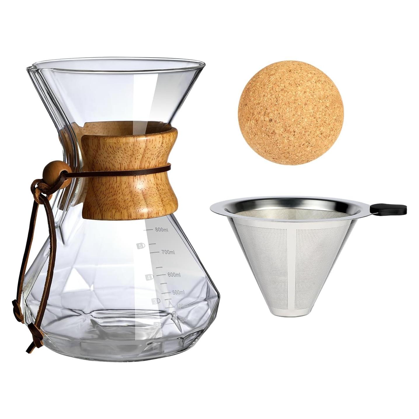 Cafetera de Goteo HYAXGM 800ml Vidrio Borosilicato