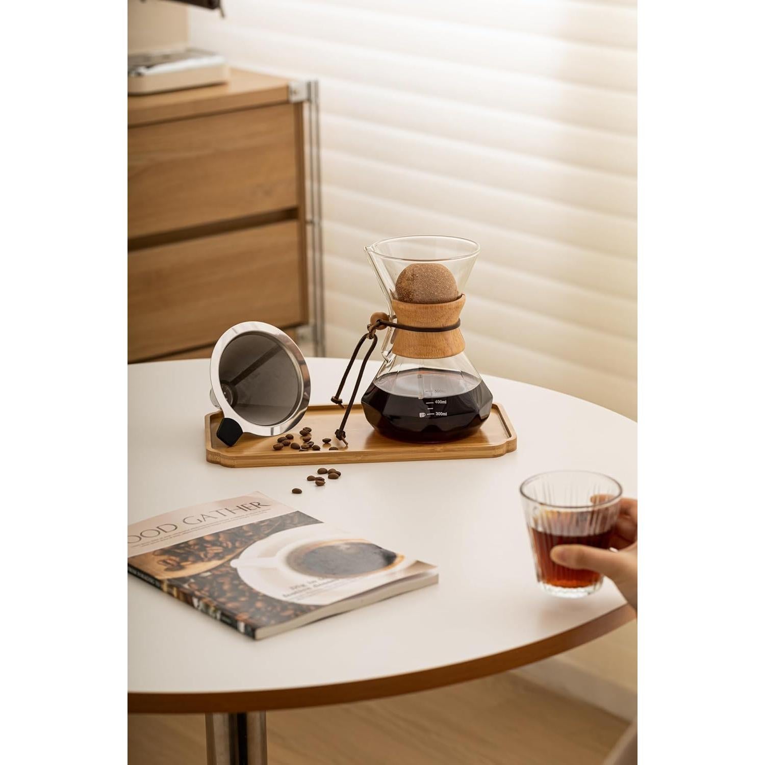 Cafetera de Goteo HYAXGM 800ml Vidrio Borosilicato