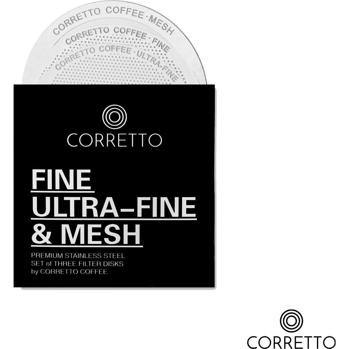 Juego de 3 Filtros Metálicos Reutilizables Corretto para AeroPress