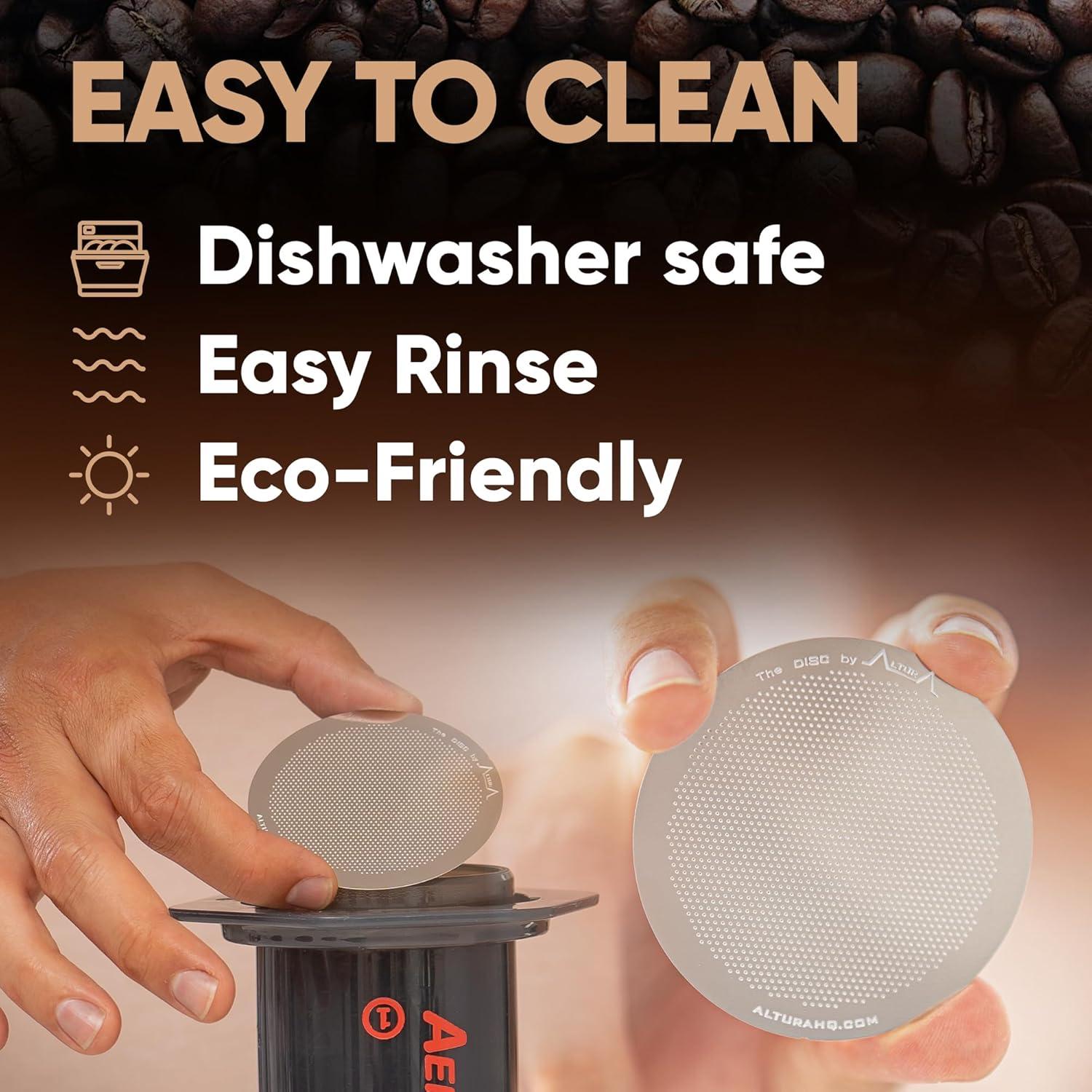 Filtro Metálico Reutilizable Altura para Cafeteras AeroPress