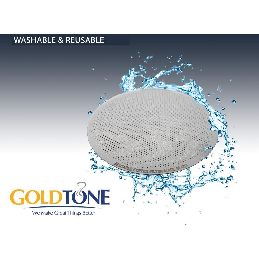 Filtro de café reutilizable GoldTone de acero inoxidable 1 unidad