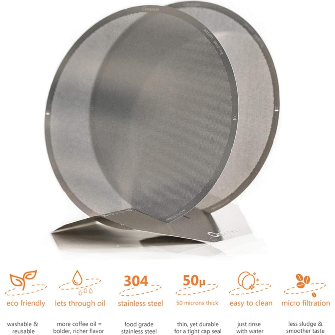 Filtros Reutilizables de Acero Inoxidable Ameuus para AeroPress