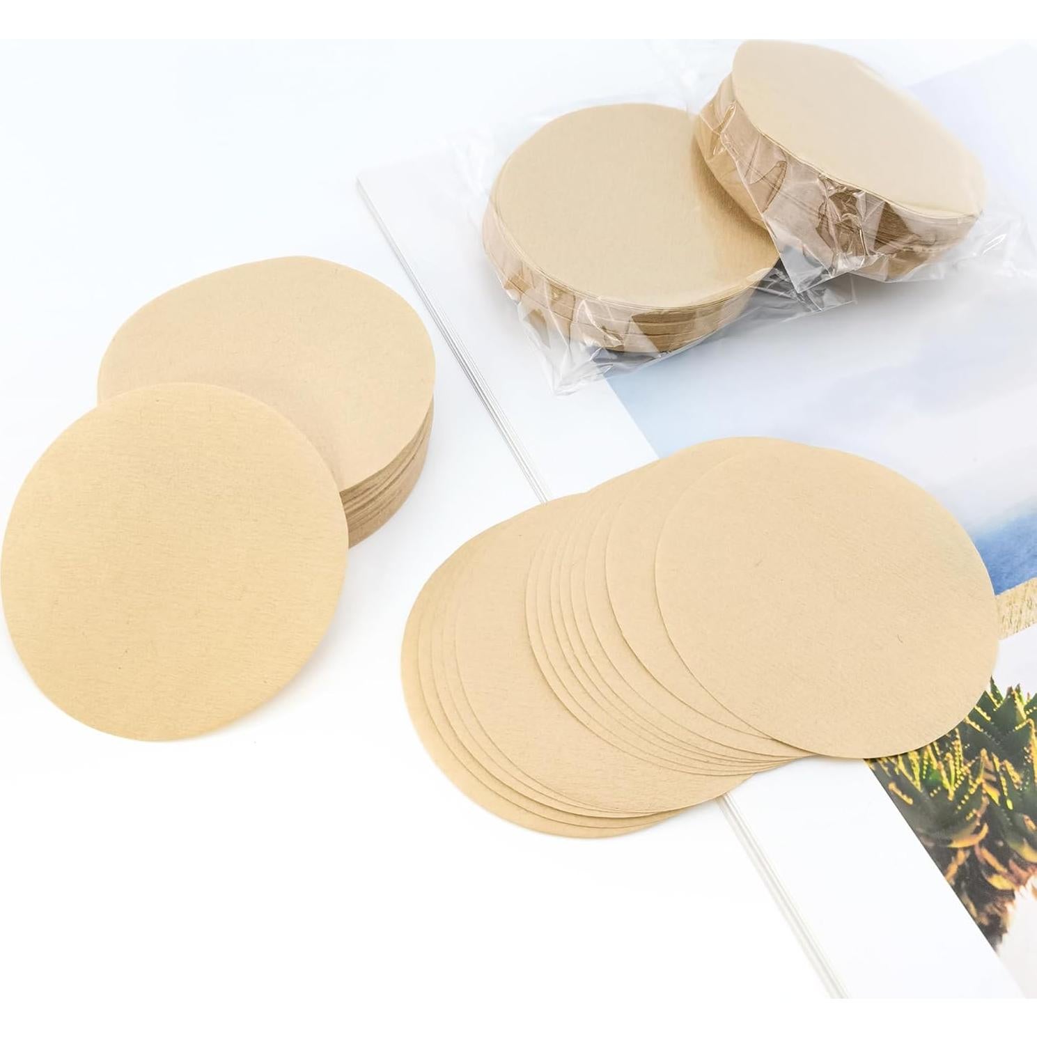 Paquete de 300 filtros de café redondos Cretty-Meet 6.4 cm