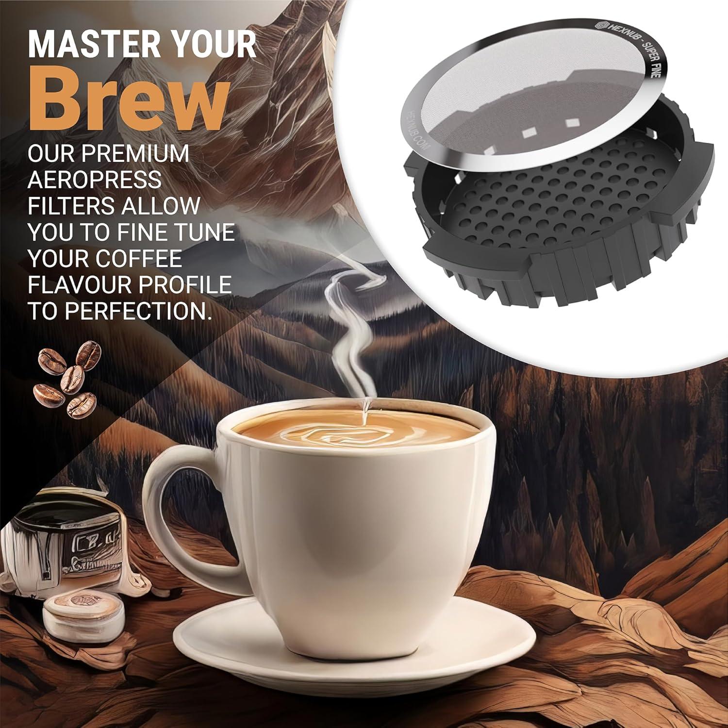 Filtro de Metal Reutilizable HEXNUB para AeroPress XL 32g