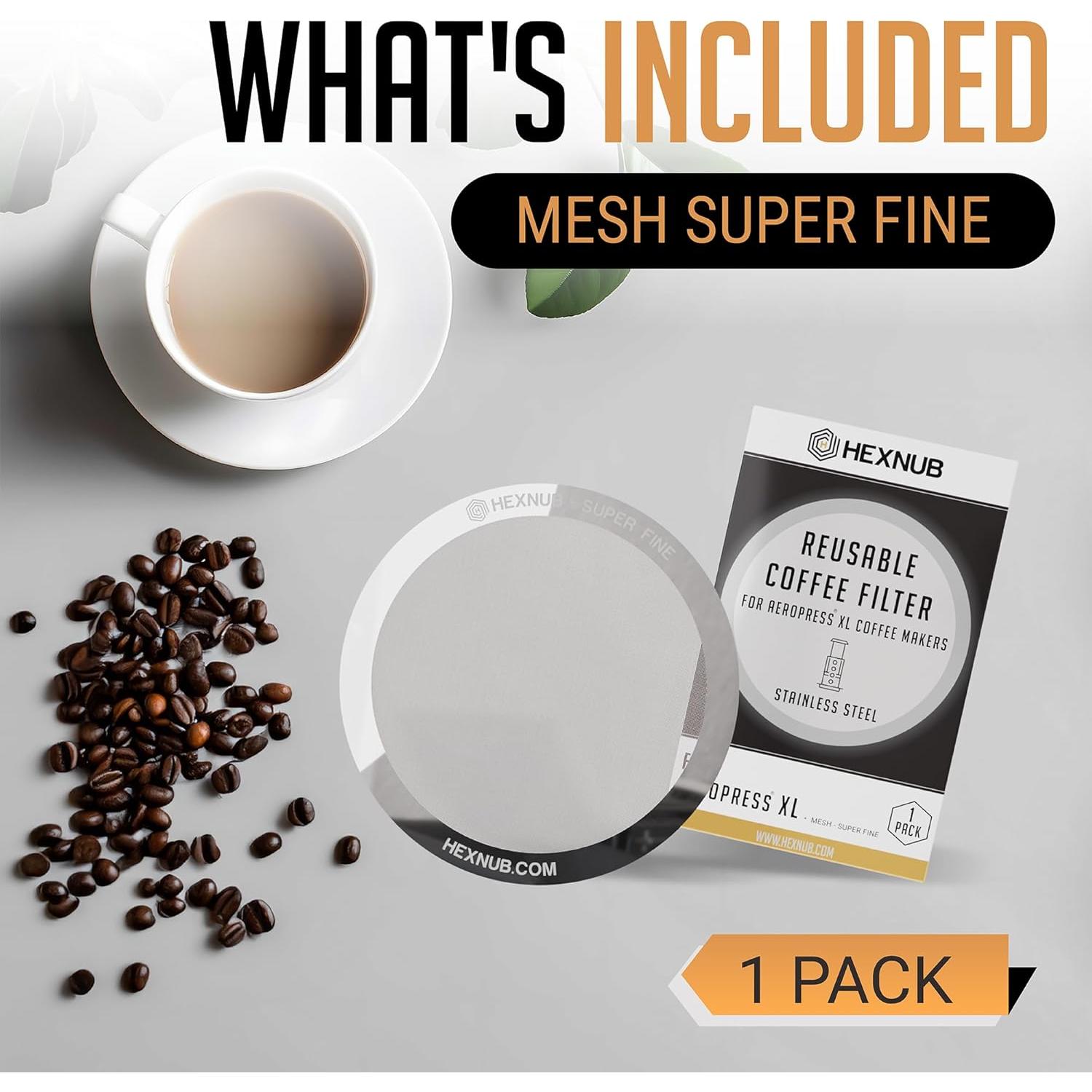 Filtro de Metal Reutilizable HEXNUB para AeroPress XL 32g