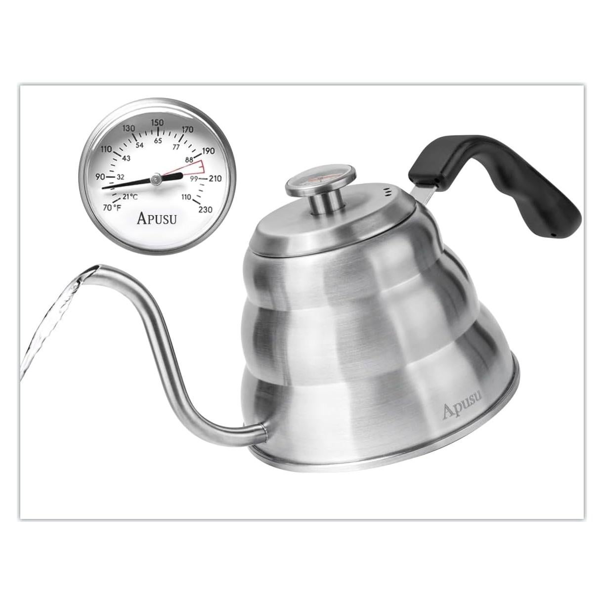 Hervidor de Cuello de Ganso Apusu 1.2L con Termómetro