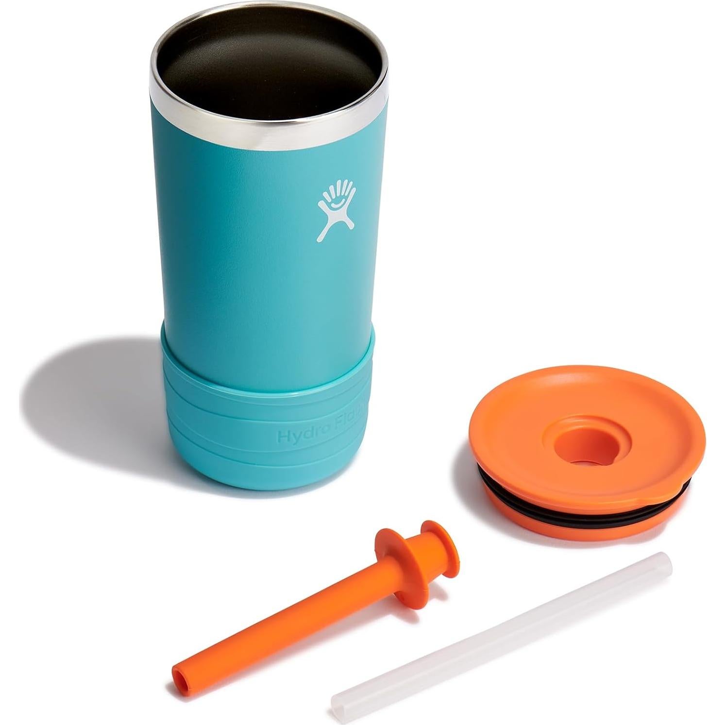 Taza Hydro Flask Kids 355 ml Azul Marino con Tapa y Popote