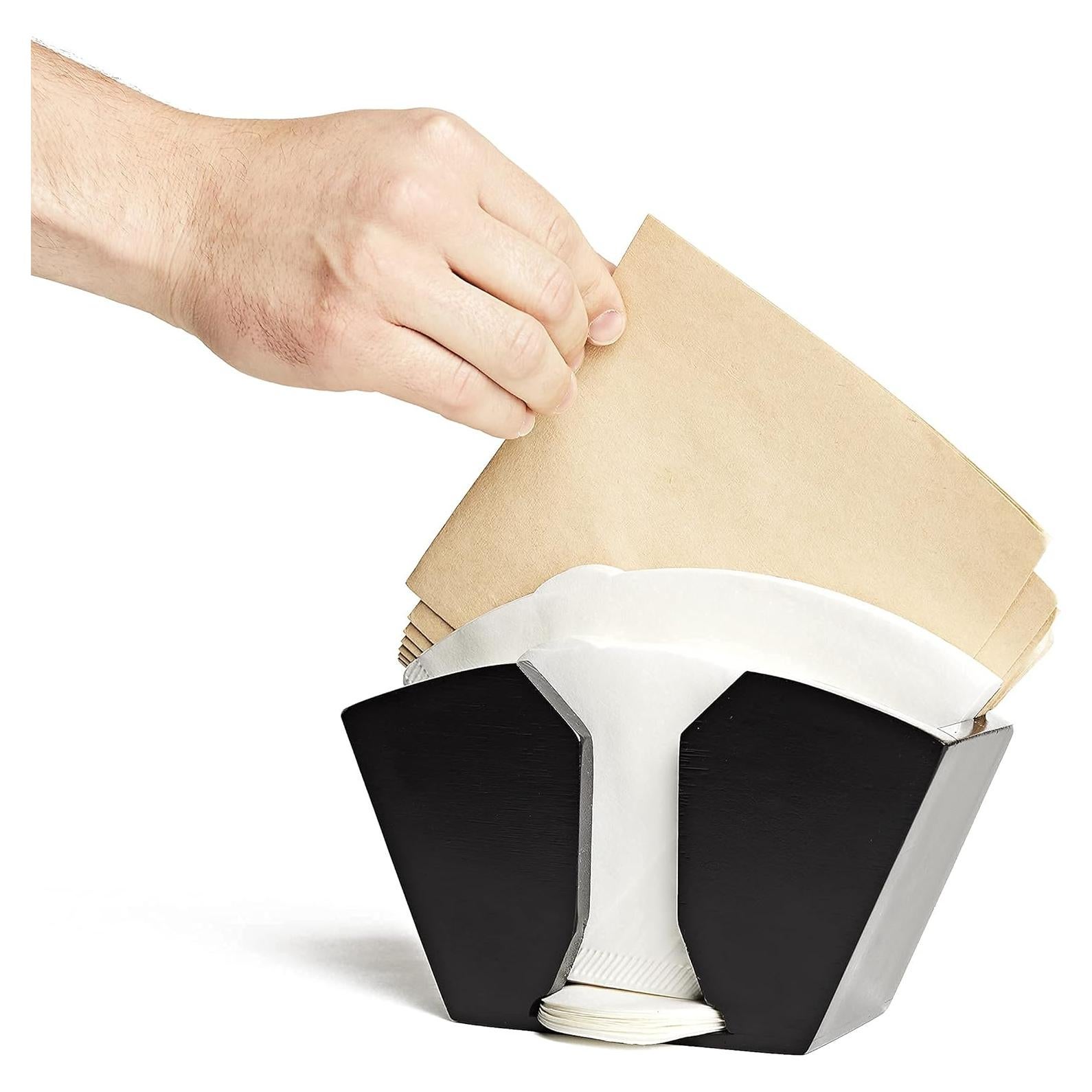 Soporte Organizador de Filtros de Café de Bambú Grind - Negro Mate