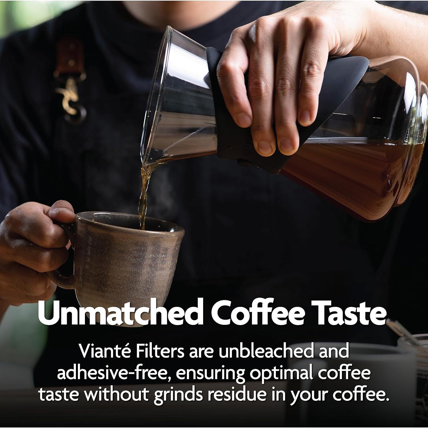 Filtros de café Vianté V60 #2 de bambú orgánico 200 unidades