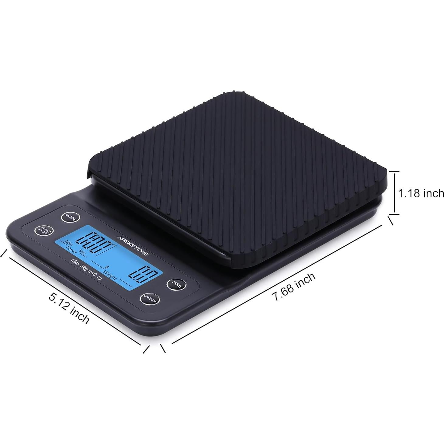 Báscula de Café Digital Apexstone con Temporizador 19.2x13.3cm