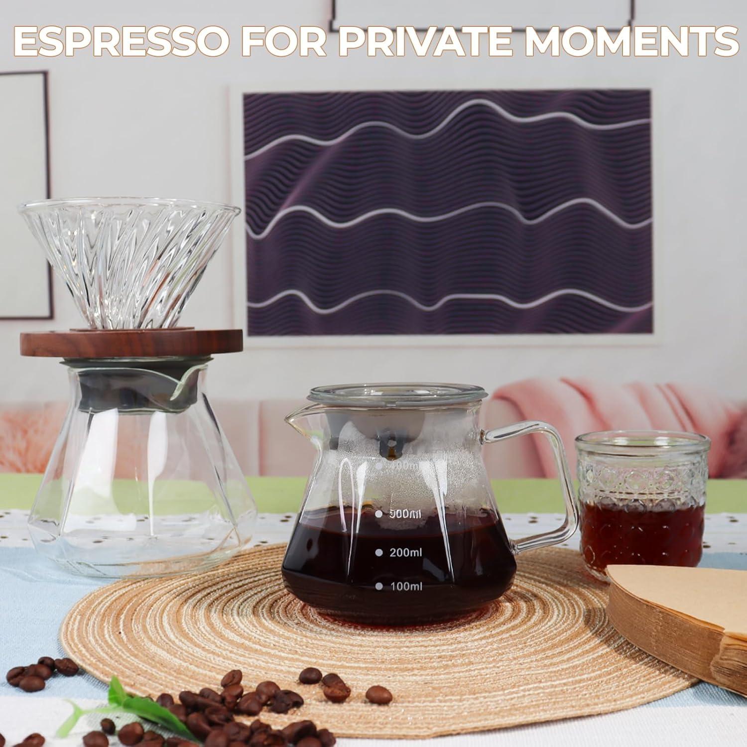 Cafetera de Goteo Mogrecha 400ml Vidrio Borosilicato + 50 Filtros